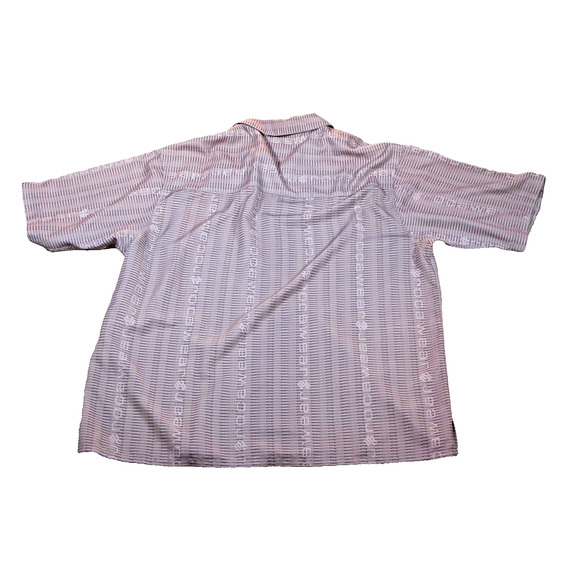 Rocawear Shirt Mens 2XL Purple Gray Button Up Short Sleeve All Over Print Logo - Picture 2 of 7